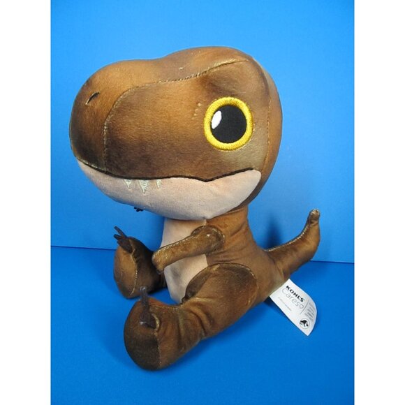 Kohls Cares Jurassic World Brown T-Rex Dinosaur Plush Toy Stuffed Animal 9" - Picture 1 of 9